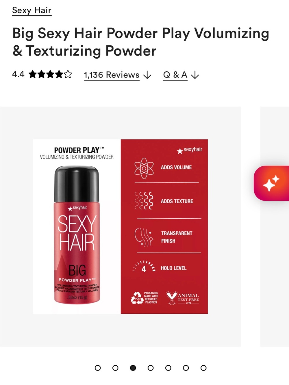 Sexy Hair Big Sexy Hair Powder Play Volumizing & Texturizing Powder